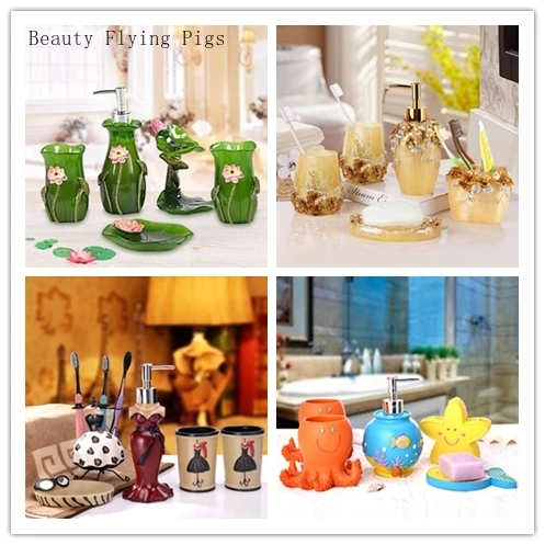 5 шт. мода высокого качества для ванной из смолы пять штук в наборе сантехнические