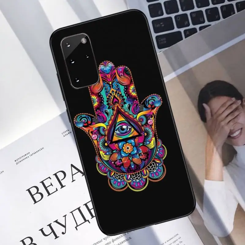 

Fashion evil eye Shell Phone Case For Samsung S6 S7 edge S8 S9 S10 e plus A10 A50 A70 note8 J7 2017