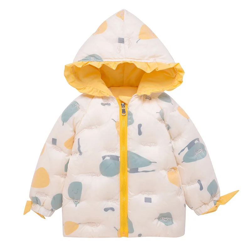 

Cartoon Fruit Style Kids Hooded Jackets Boys Girls Winter Snowsuit Outerwear 2020 Baby Zipper Cotton Jacket Kids Clothes