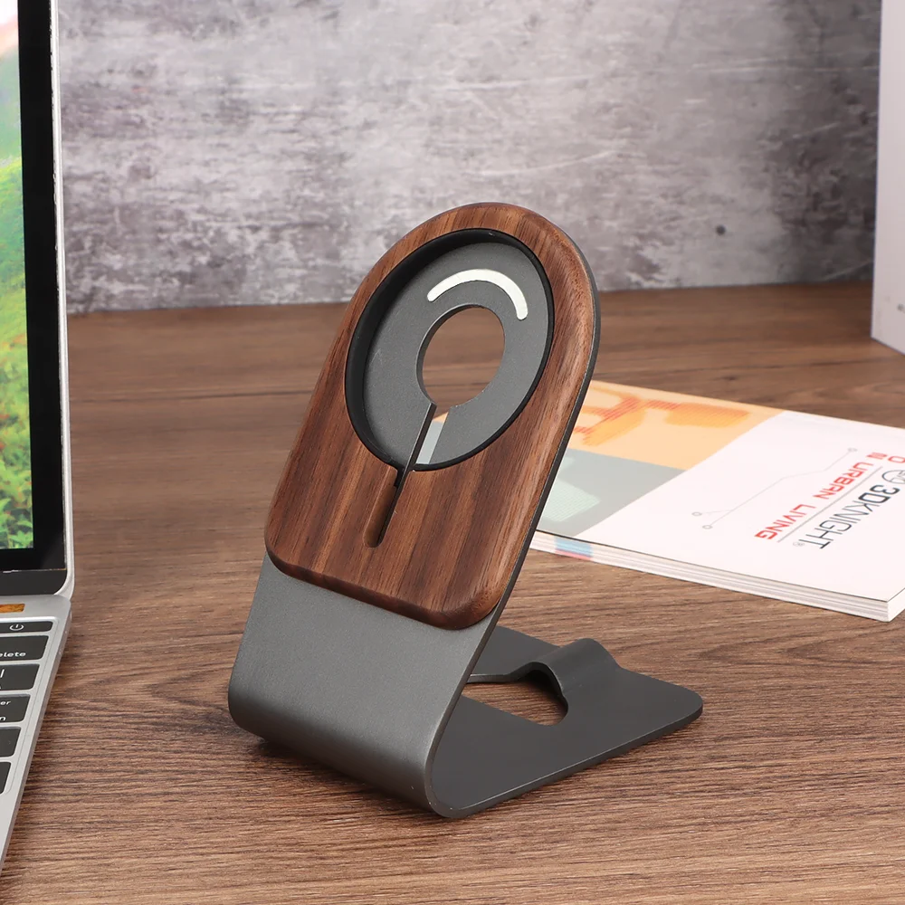 Подставка из натурального дерева для Apple MagSafe Charger подставка Натурального ореха