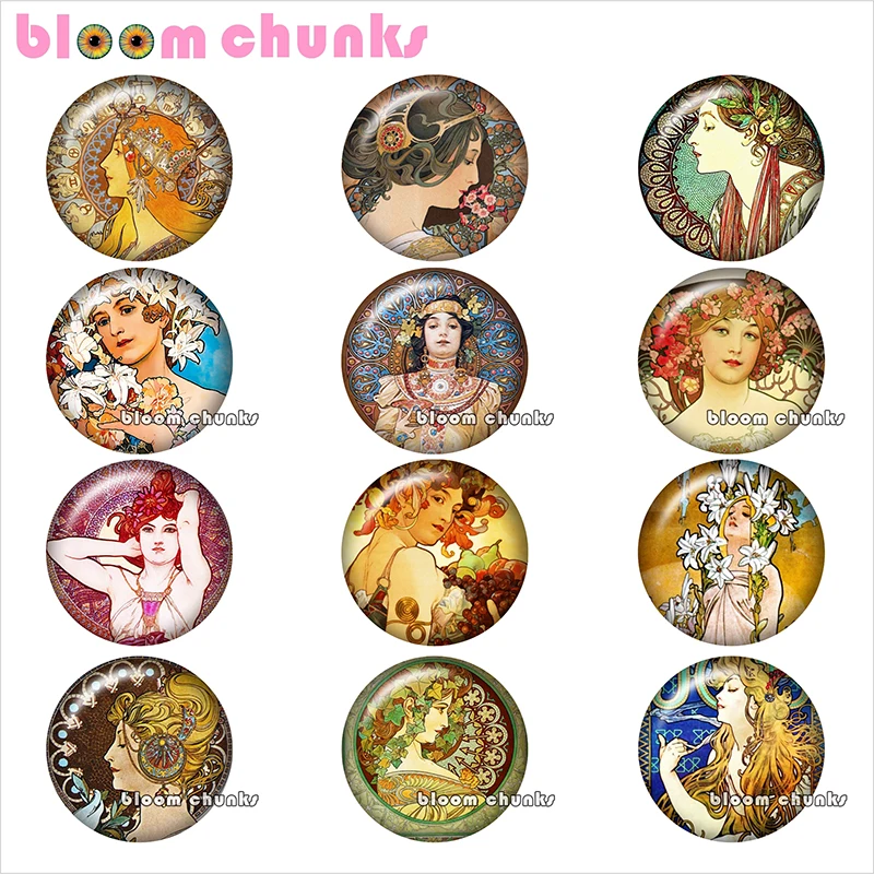 

girls flower Round photo glass cabochon demo flat back Making findings 12mm/18mm/20mm/25mm B1889