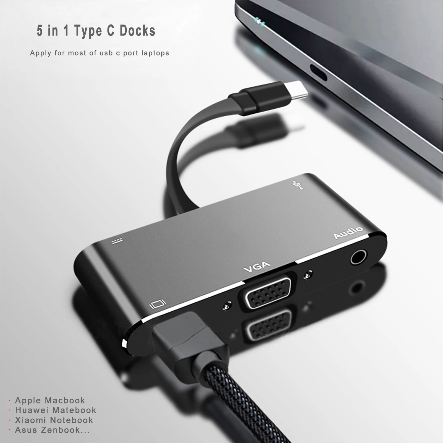 Конвертер 4k * 2k USB3.1 Type-C в PD + HDMI(4K)+ VGA аудио USB 3 0 для Macbook Pro iMac Chromebook Pixel Dell XPS |