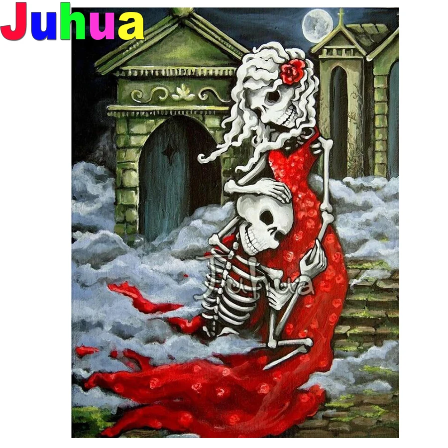 

Набор для алмазной вышивки «скелет невесты»