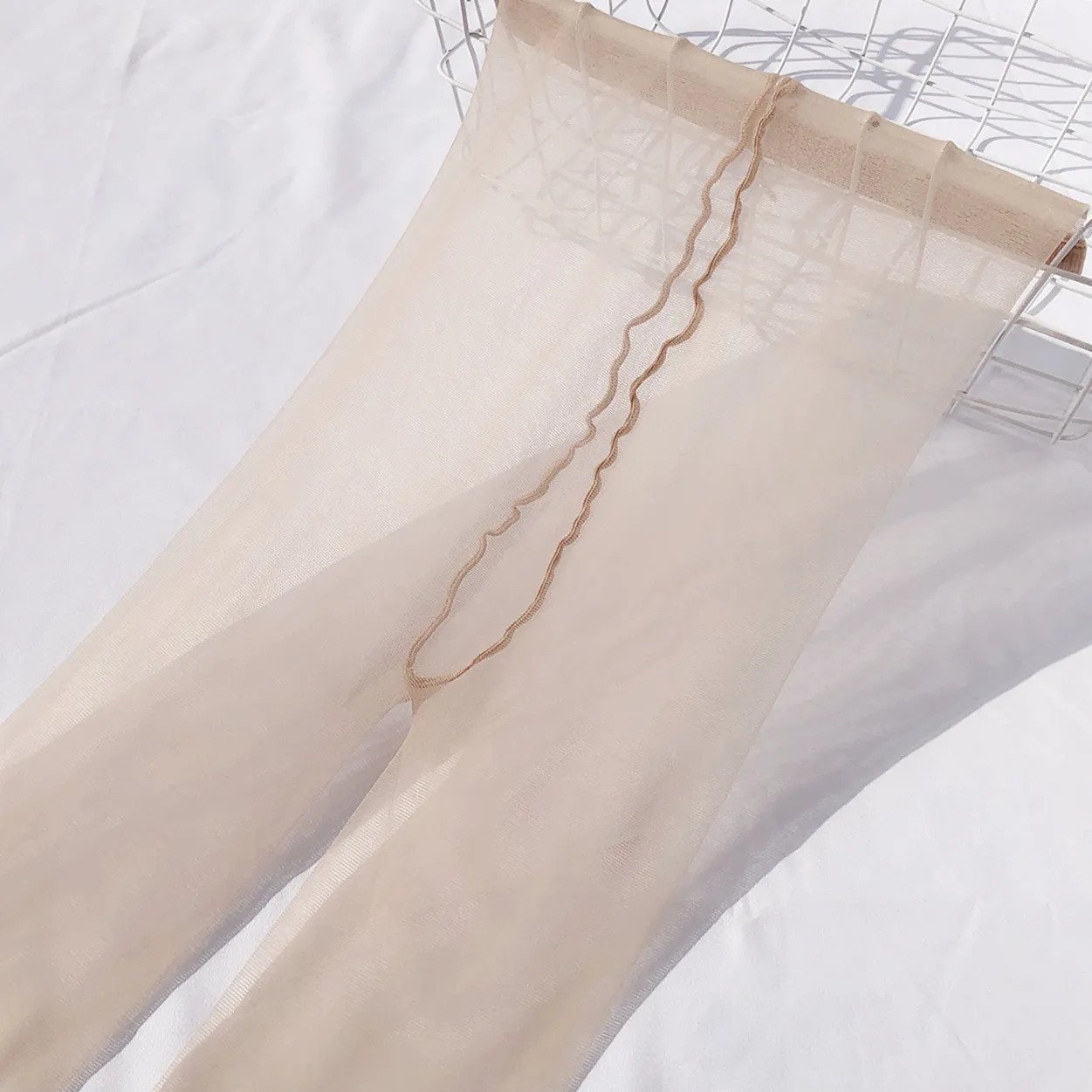 Ультратонкие Дышащие Прозрачные Женские Чулки 0D Сексуальное Открытое