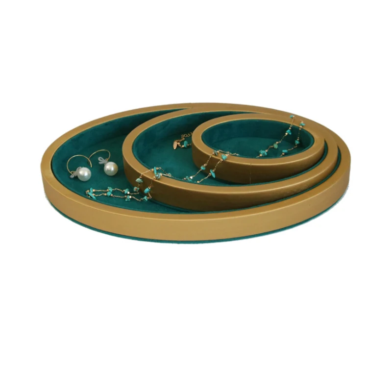 hot quality green set necklace bracelet ring for counter jewellry dispaly jewelry earring holder ornament display stand green free global shipping