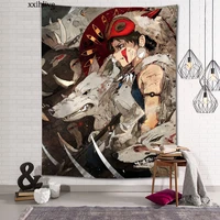 hot sale custom mononoke anime printed tapestry background decorative tapestry various sizes wall hanging decor