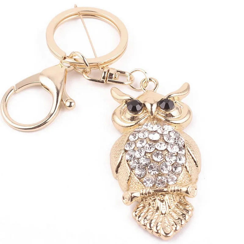 918B брелок с кристаллами в виде совы подвеска сумочка кошелек сумка цепочка