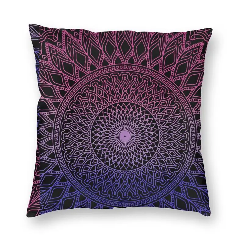 

Original Bisexual Pride Mandala Cushion Cover 45x45 Decoration Printing Bohemian Throw Pillow for Living Room Double Side