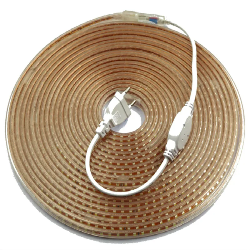 Гибкая Водонепроницаемая светодиодная лента 120 В переменного тока с вилкой