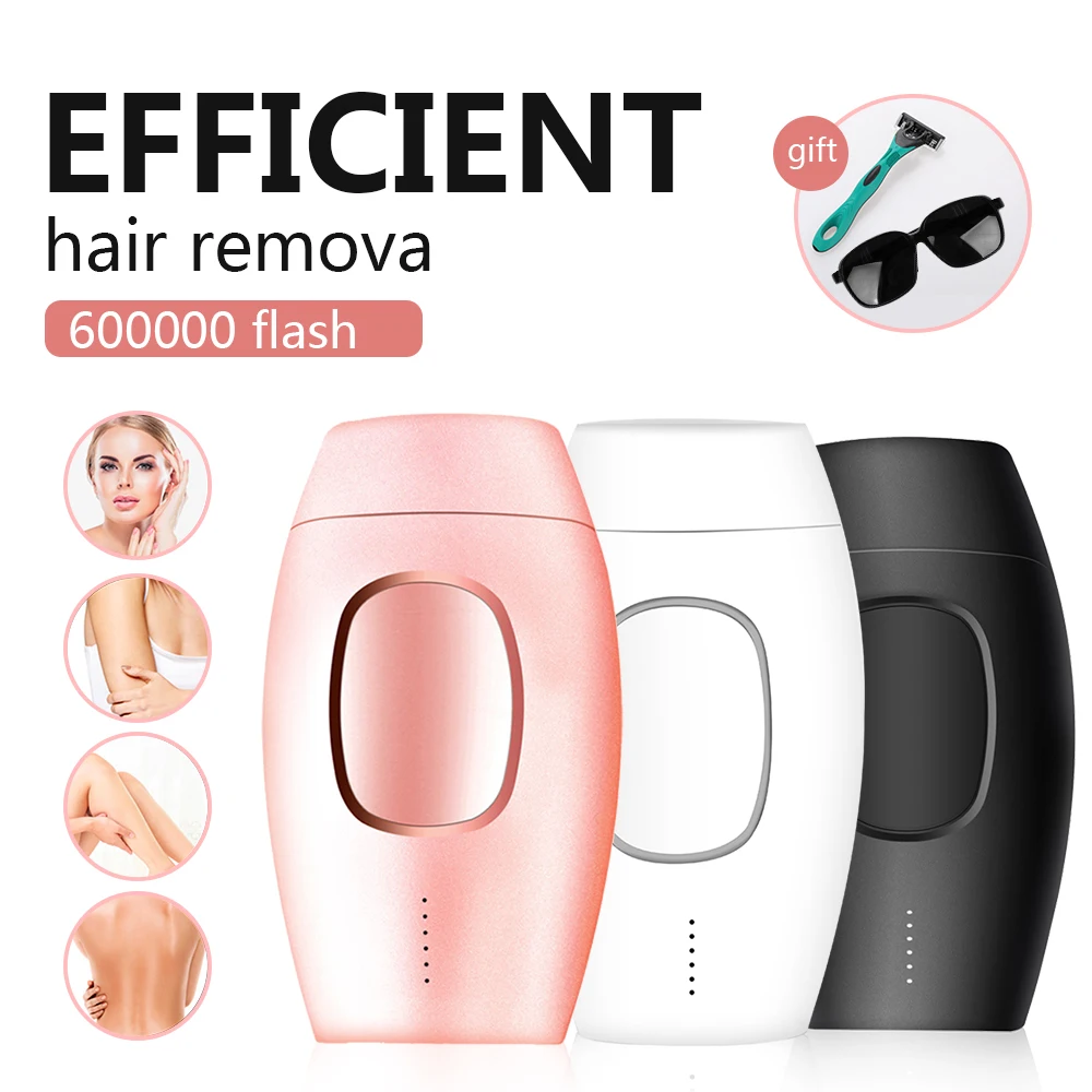 

60W Flash IPL Laser Hair Removal Apparatus Mini Epilator Painless Whole Body Hair Removal Inhibition of Hair Growth Removal