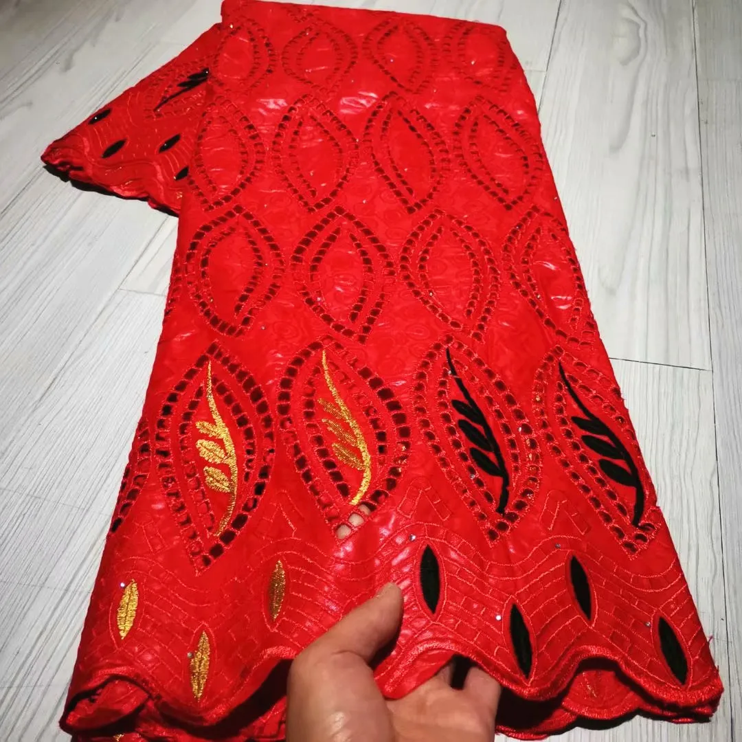 

African Bazin Riche Fabric With Brode Latest Fashion Cotton Embroidery Basin lace fabric 5yards For Dresses Material Y11-13