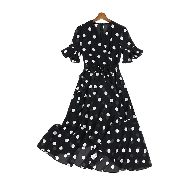 

Large Chiffon Dress Plus Size 6l Long for Women 2020 Woman Summer Sundress New Slim Length Style Big Vestidos Dresses 11023