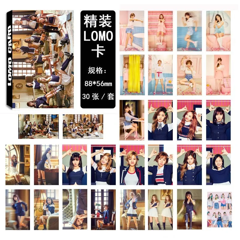 30 шт./компл. Мода kpop дважды набор фотостудий альбом плакат фото lomo карта HD поступление Kpop фото карта два раза поставки