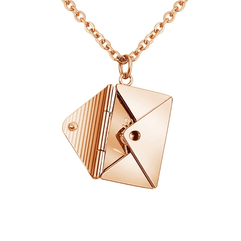 

Love Envelope Pendant Necklace Heart Seal Love Message Locket Pendant Necklace
