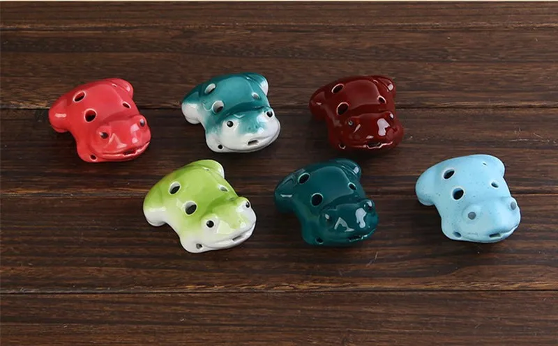 6 отверстий ocarina мультфильм лягушка серия ocarina флейта духовые Музыкальные инструменты Флейта Zelda Керамическая Флейта для детей игрушка ocarina