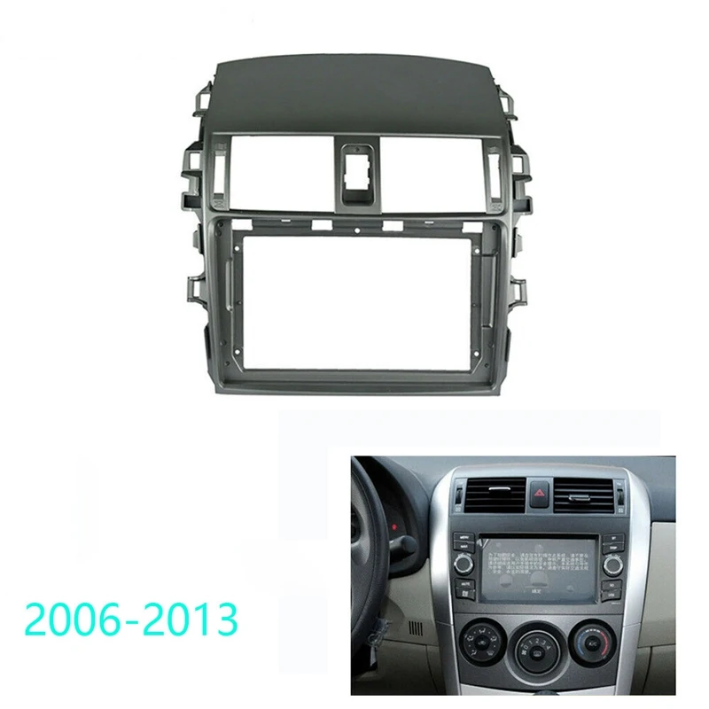 

Набор для отделки автомобильной радиосвязи, 9 дюймов, 2 Din, панель для приборной панели, DVD рамка, комплект для Toyota Corolla 2006-2013
