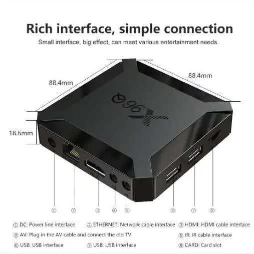 ТВ приставка X96Q android 10 Allwinner H313 4 ядра 2 + 16 ГБ ГГц Wi Fi 1 8 Гб|ТВ-приставки и