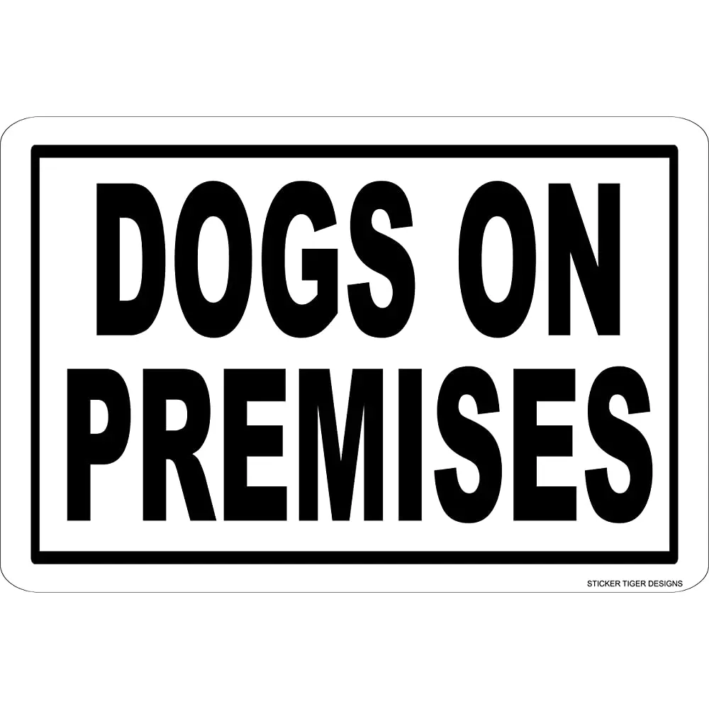 

Sticker Tiger Dog ON Premises Beware of Dog Aluminum 8 x 12 Metal Novelty Sign