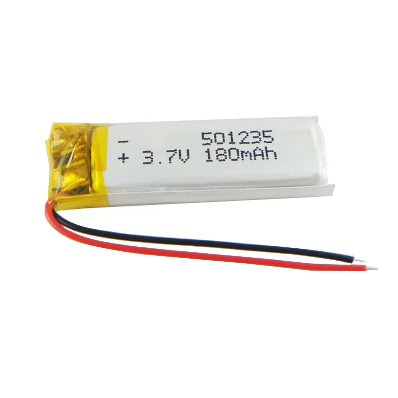 501235 3 7 v 180mAh литий-полимерный аккумулятор для MP3 MP4 GPS навигации гарнитура и