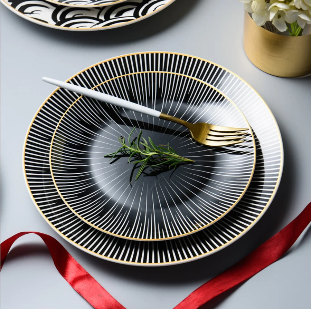 Креативная геометрическая форма Скандинавская паста круглое блюдо тарелка для