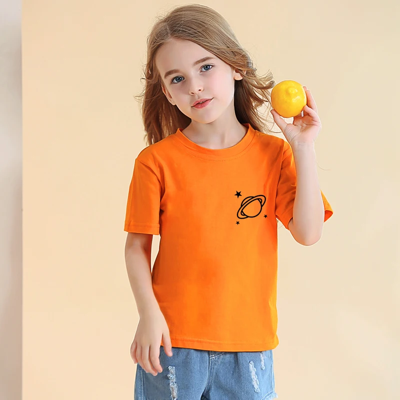 

Summer Baby Boys Girls Clothes Short Sleeve Cotton T-Shirt Kids Casual Harajuku Kawaii Funny Planet Print Tops Children T Shirts