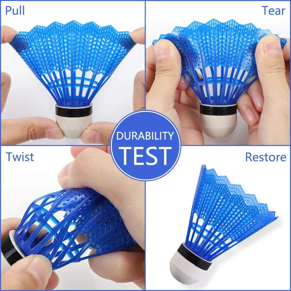 

VORCOO 12Pcs Nylon Crown Shuttlecocks Training Badminton Balls with Great Stability and Durability for Indoor Outdoor Sports