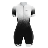 agah triathlon skinsuit jumpsuit summer women cycling jersey set short sleeve macaquinh 9d gel pad ciclismo mtb bicycle clothing