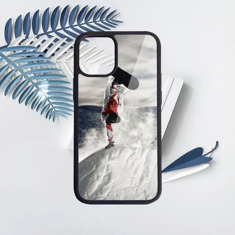 

skiing Winter Snow sports snowboard skis Phone Case for iPhone 11 12 pro XS MAX 8 7 6 6S Plus X 5S SE 2020 XR Hard PC