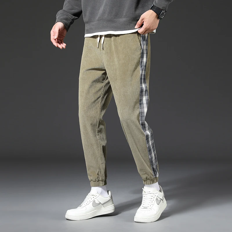 

2021 Brand Pants Sweatpants Cargo Baggy Pants Mens Clothing Techwear Joggers Fall Winter Casual Korean Fashion Corduroy Trousers