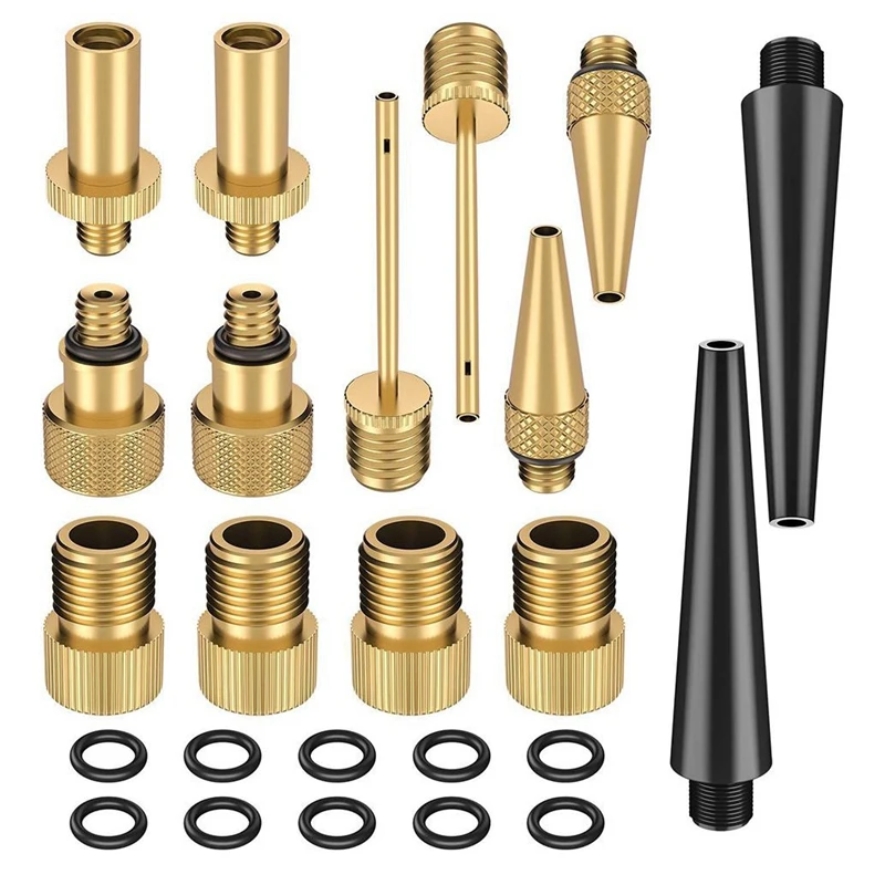 

1set Valve Adapter, Bike Tire Valve Adapters, Ball Pump Needle, Fit for Standard Pump or Air Compressor