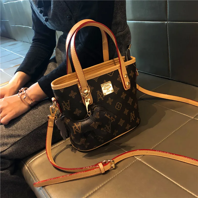 

Genuine Leather Shoulder Bucket Bags 2021 New Fashionable Purses and Handbags Women High-quality Messenger Bag Bolsos Para Mujer