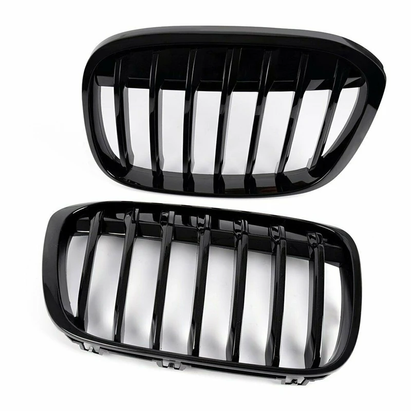 

Gloss Black Front Bumper Kidney Grill Grilles for BMW X1 F48 F49 2016-2019 51117383363 51117383364