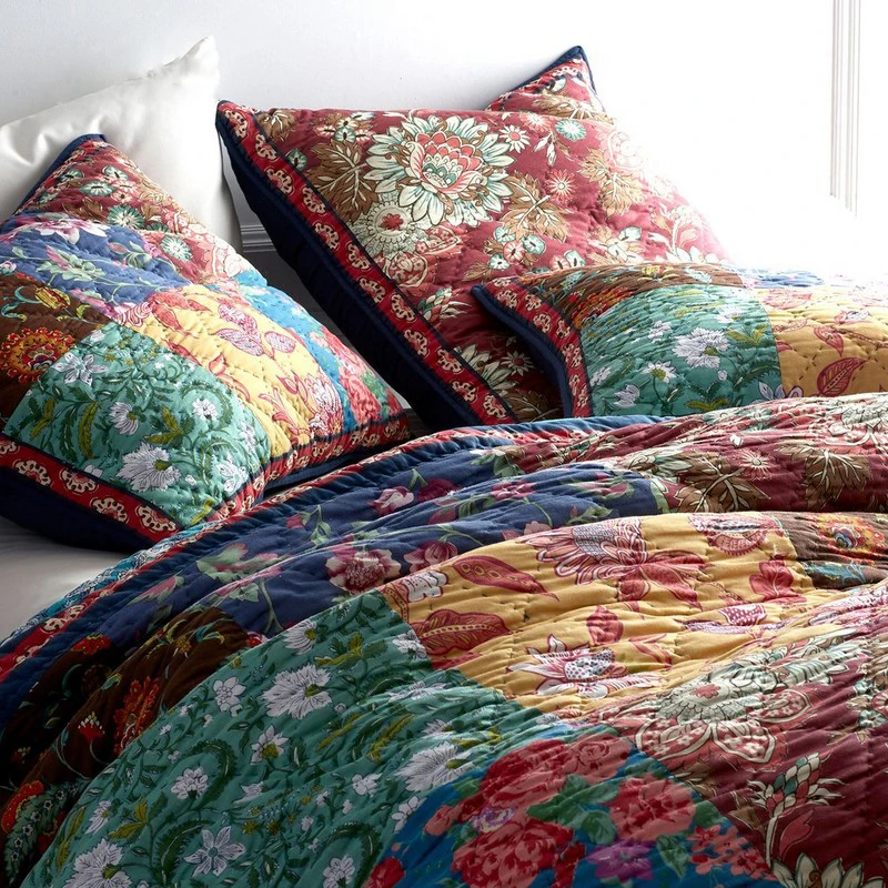 Стеганые хлопковые одеяла ручной работы GXC винтажные комплекты постельного