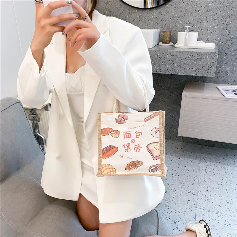 Женская сумка милая маленькая изолированная для ланча Цветочный ланч корейский