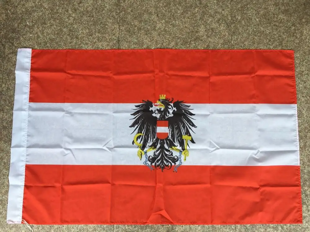 Полиэфирный Печатный австрийский Орел флаги для украшения banner Австрийский флаг