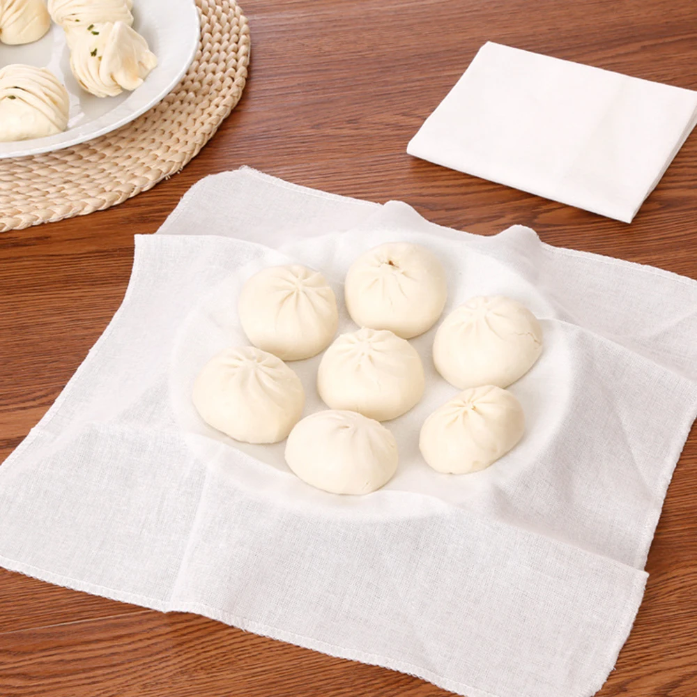 

10Pcs Cotton Food Steamer Cloth Gauze Drawer Non-Stick Steam Mat Dumpling Stuffed Bun Cloths Kitchen Cooking Tools