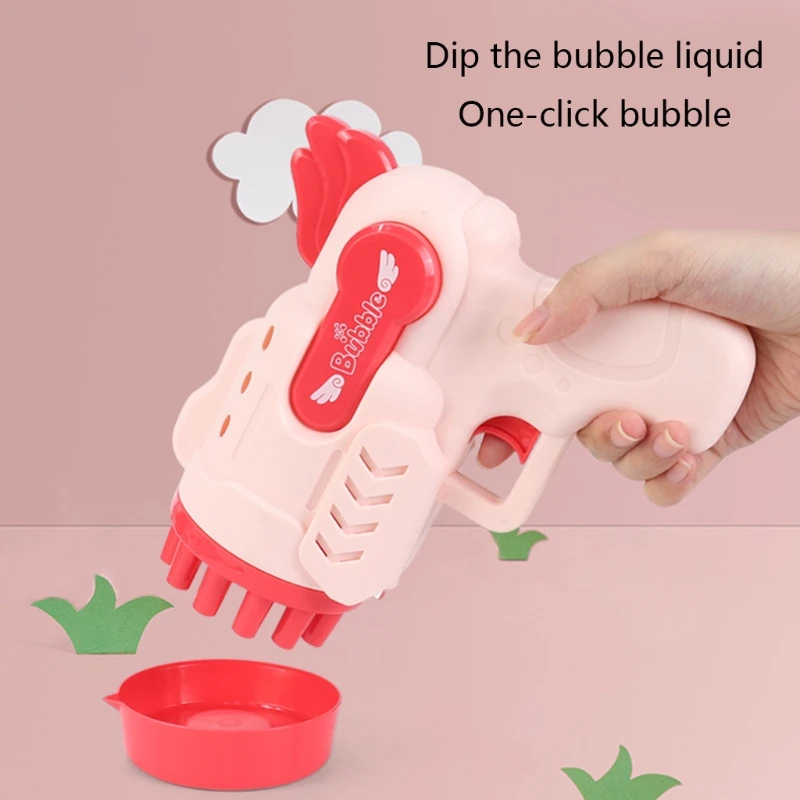 Электрический автоматический пузырьковый пистолет с 12 отверстиями для создания