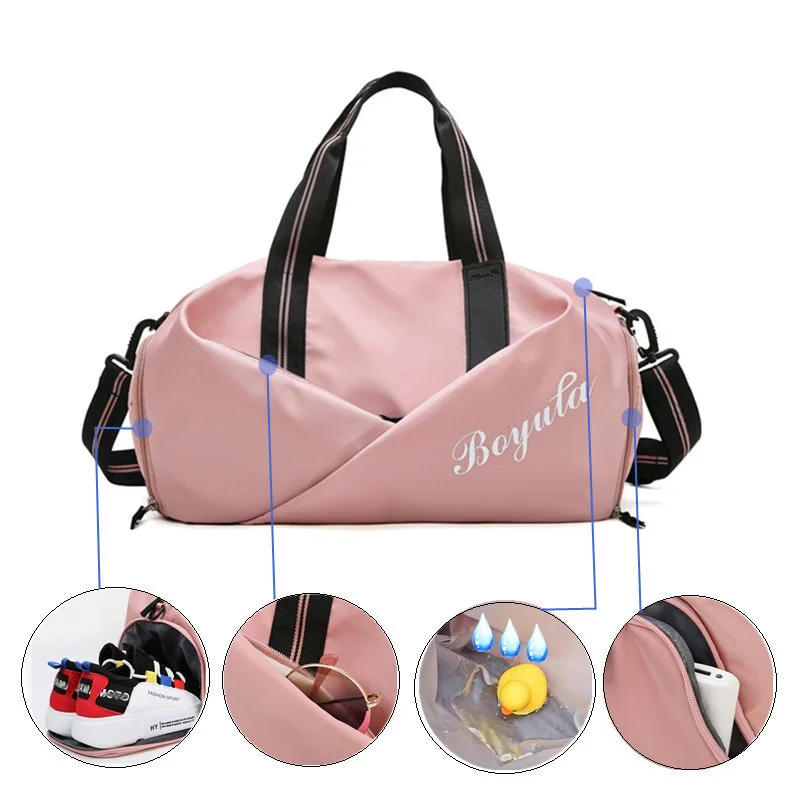 

Women Gym Bag Sports Fitness Handbag Training Bags For Shoes Travel Female Dry And Wet Yoga Mat Sac De Mochila Sporttas
