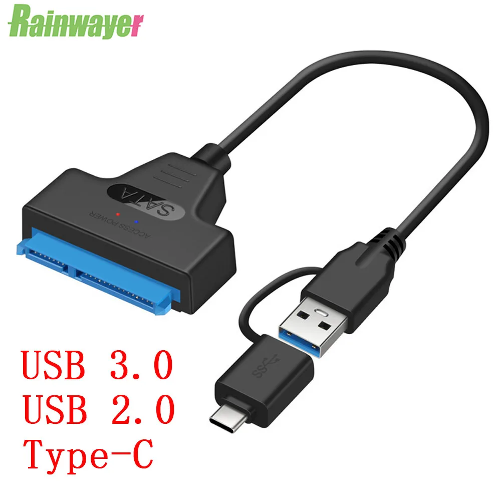 

USB 3.0 SATA 3 Cable Sata to USB 3.0 Adapter Up to 6 Gbps Support 2.5 Inches External HDD SSD Hard Drive 22 Pin Sata III Cable