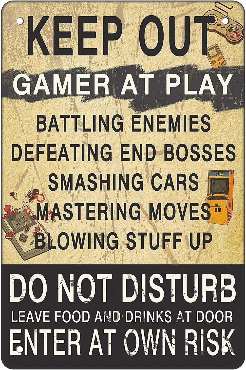 

Do Not Disturb in The Game;Tin Sign Wall Retro Metal Bar Pub Poster Metal 11.87.9in