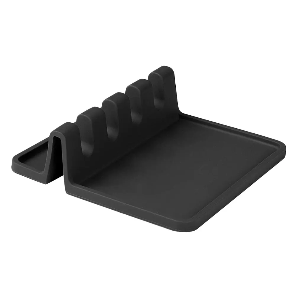 

Silicone Utensil Rest Drip Pad Multiple Utensils Heat-Resistant Stove Top Spoon Holder Cookware Shelf Kitchen Storage Accessorie
