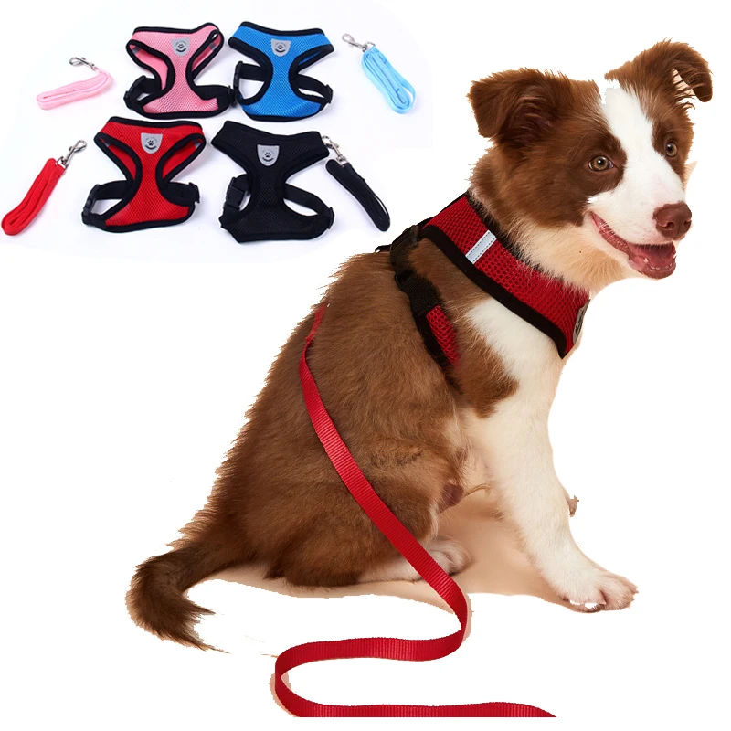 

Breathable Dog Cat Harness Leash Adjustable Kitten Cats Harness Vest Small Dog Puppy Collar Polyester For Small Medium Cat Leads