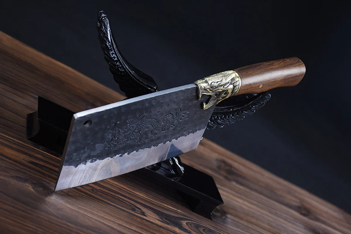 

Hand Forged Kitchen Knife Sharp Clip Just Cut Bone Knife To Cut Big Bones and Sell Meat Special Machete