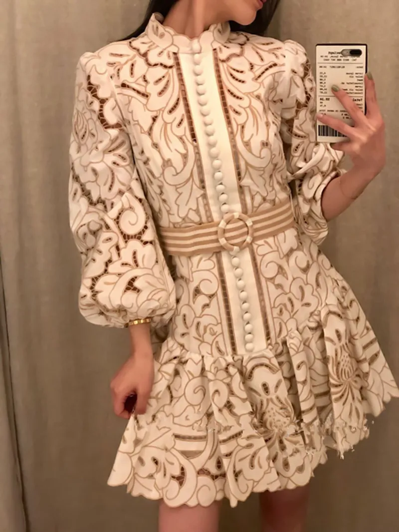 BLLOCUE 2020 весна взлетно-посадочной полосы дизайнерские открытое кружевное платье