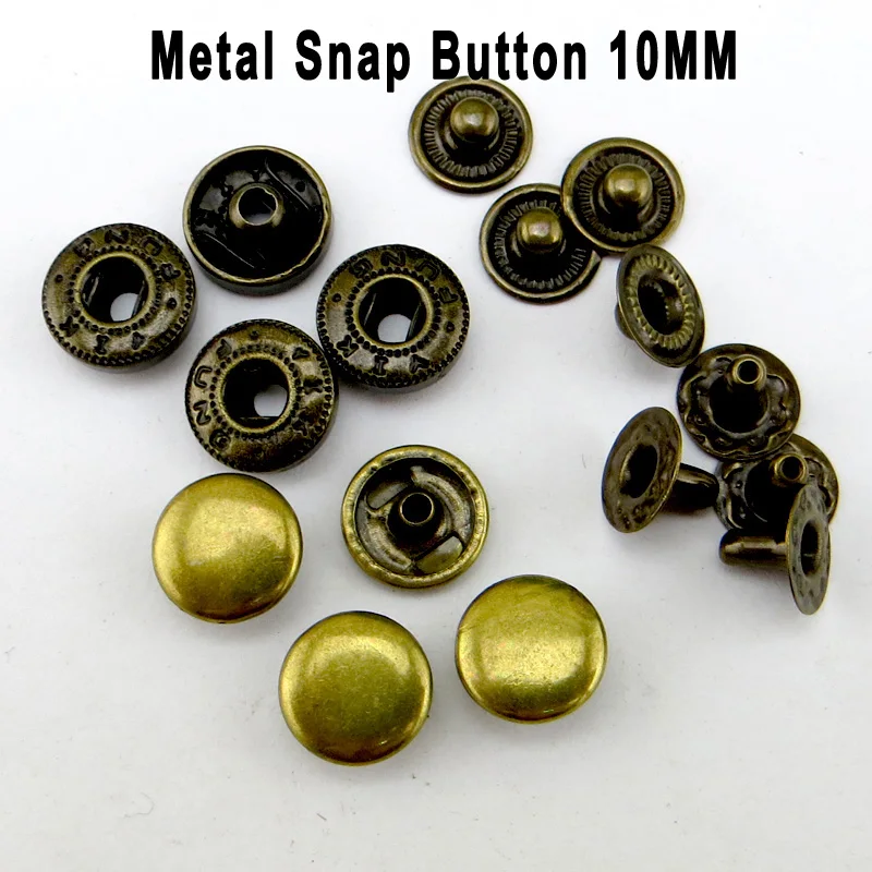 50 шт. 10 мм Металлические Кнопки для сумок пальто брендовые Швейные аксессуары