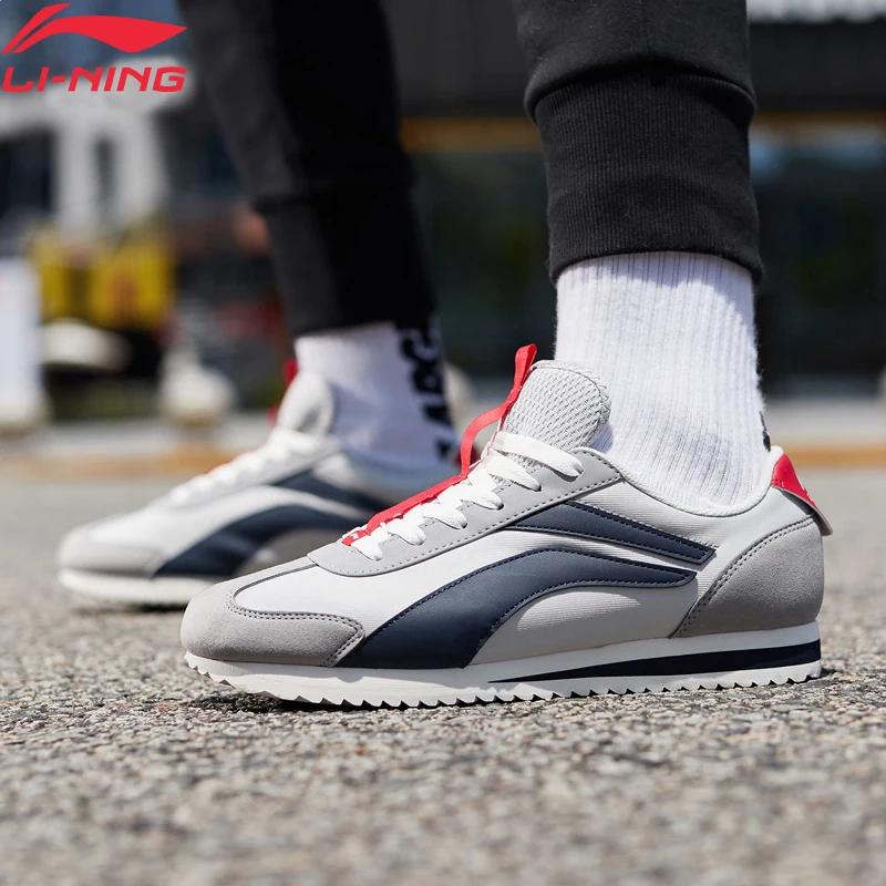 Li Ning/Мужская классическая обувь для отдыха на 3 км популярная в стиле ретро легкие