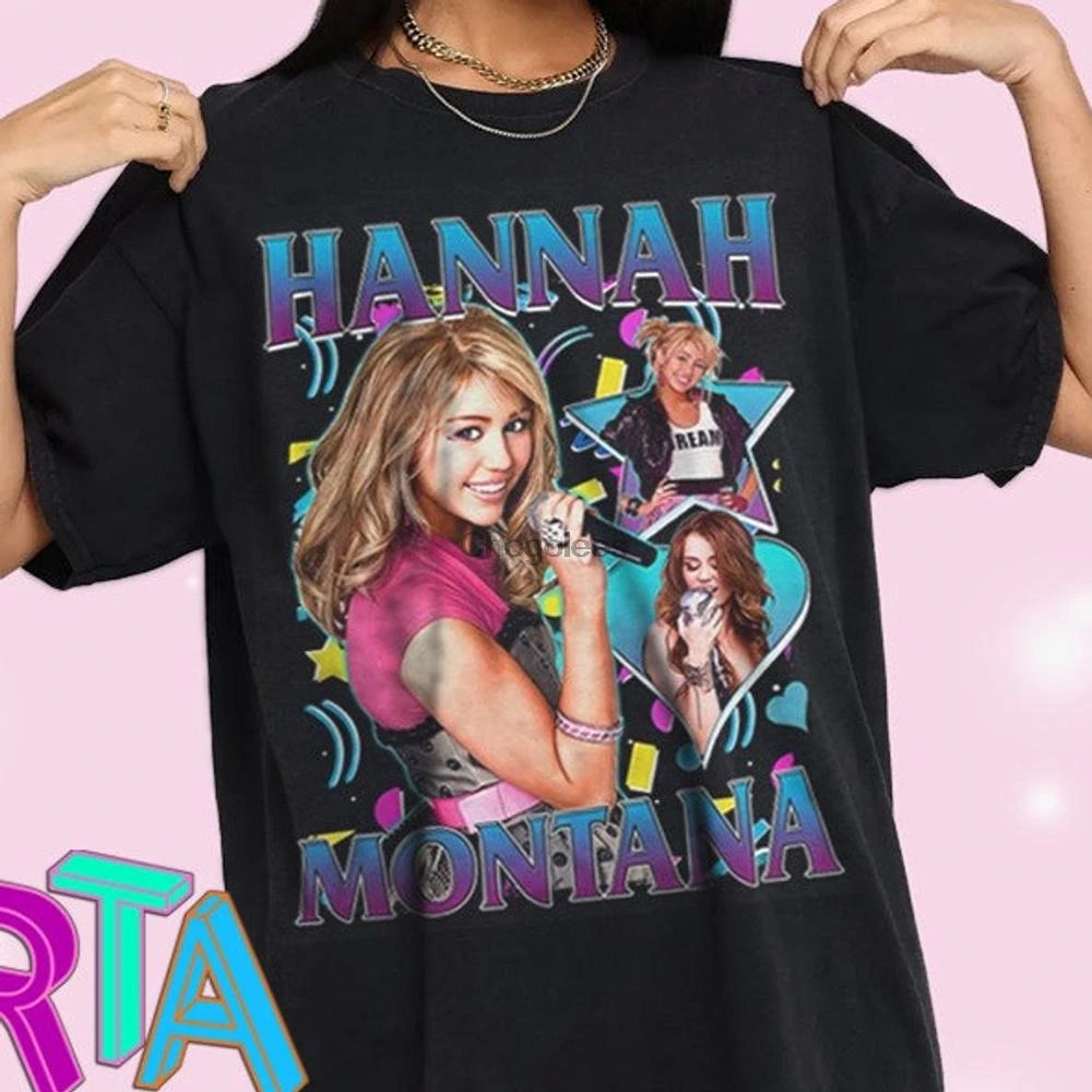 Футболка Hannah Монтана Miley Cyrus Rap в стиле хип-хоп |