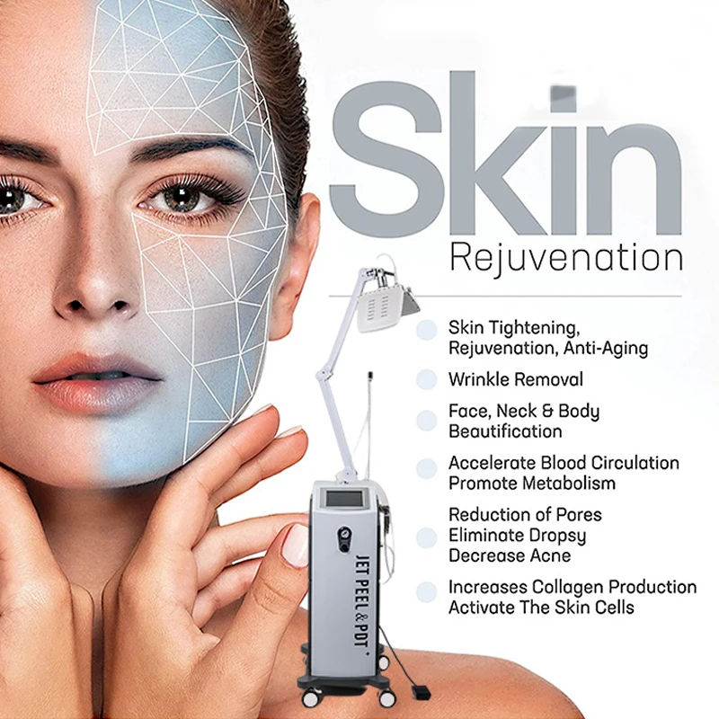 

PDT Hydro Microdermabrasion 4 In1 Facial Skin Care Deep Cleansing Oxy-Spray JetPeel Water Oxygen Facial Bubble Machine