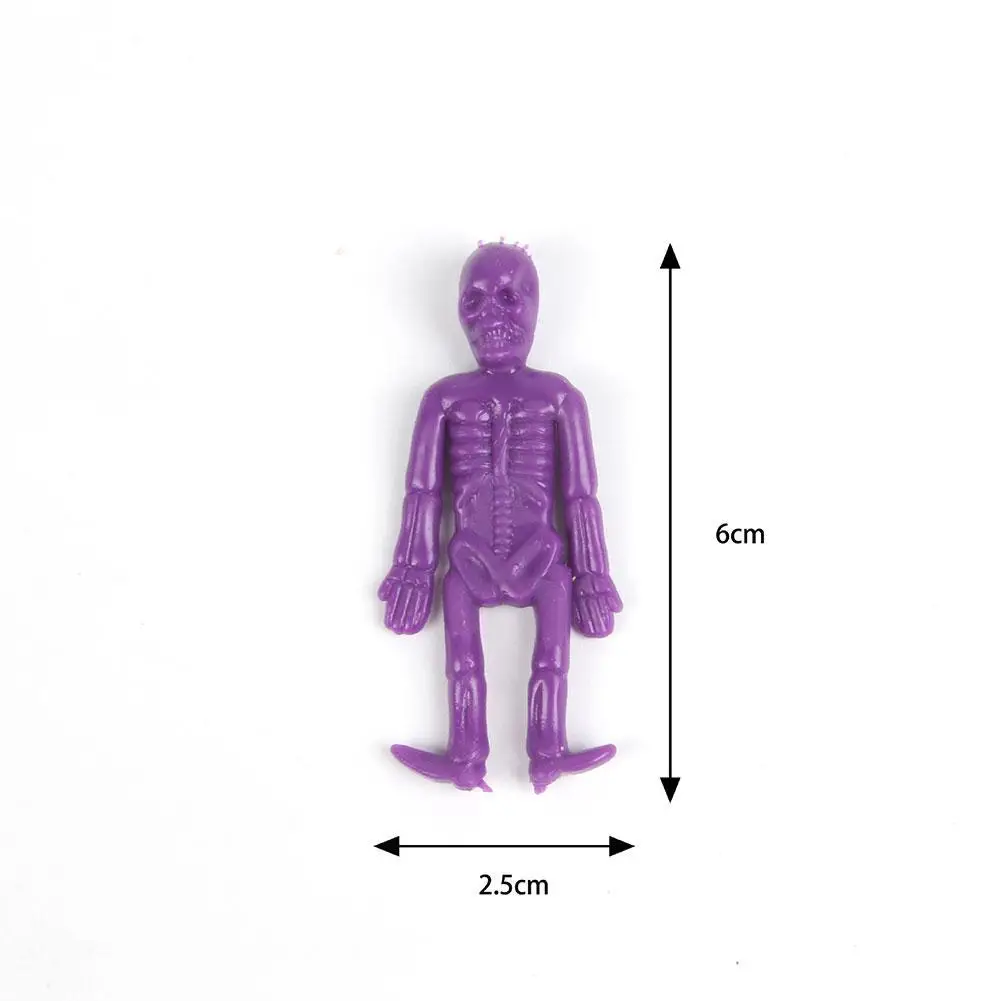 

Pull String Skull Human Skeleton Scary Spoof Toy Creative Plastic Halloween Haunted House Props for Holiday kids decompression