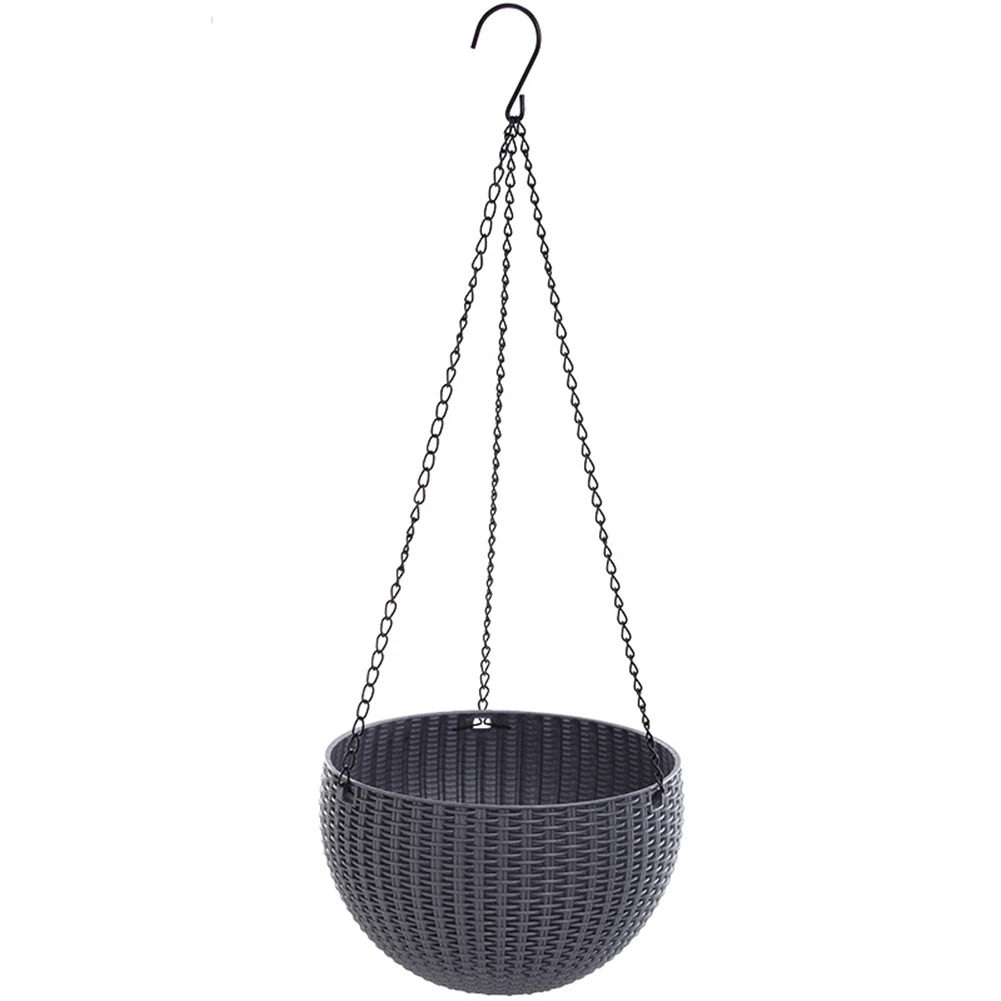 

Plastic Flower Pot Hanging Basket Plant Pot With Hanging Chain